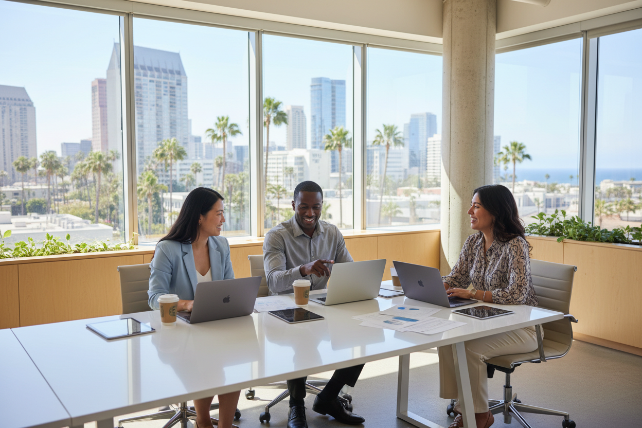 3 employees working in san diego